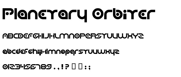Planetary Orbiter font